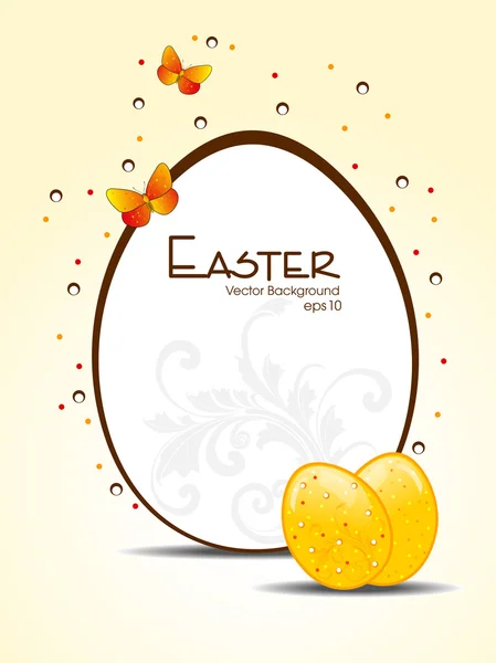 Illustrazione vettoriale di una cornice a forma di uovo di Pasqua . — Vettoriale Stock