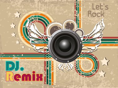 Retro musical background. vector. clipart