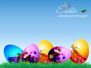 Vector illustration of colorful Easter eggs for Happy Easter. clipart