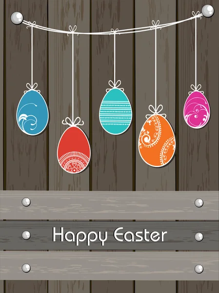 Illustrazione vettoriale di uova di Pasqua colorate per Buona Pasqua . — Vettoriale Stock