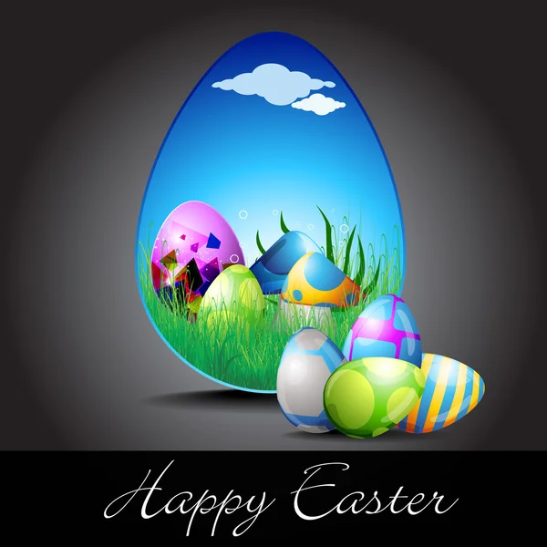 Ilustración vectorial de coloridos huevos de Pascua para feliz Pascua . — Vector de stock