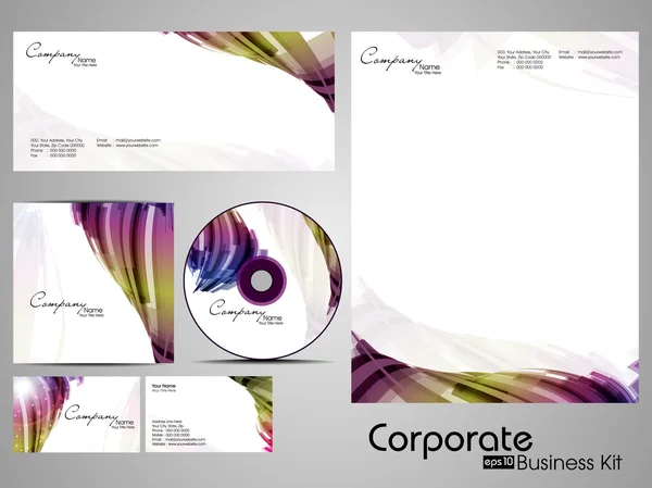 Professional Corporate Identity kit or business kit. — Stock Vector