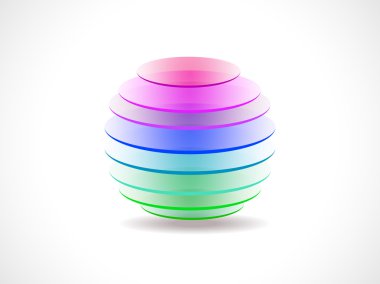 Abstract colorful globe icon. clipart
