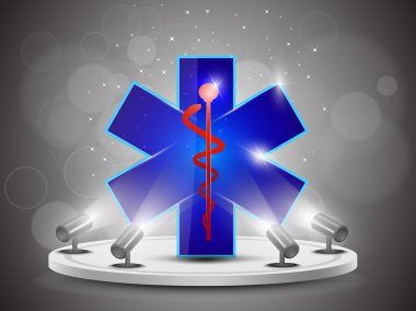 Shining Medical Icon presentation on Stand Banner or Template De clipart