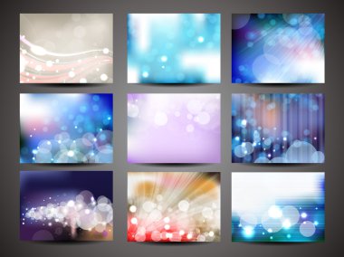 Collection of abstract multicolored backgrounds. Eps 10 vector clipart