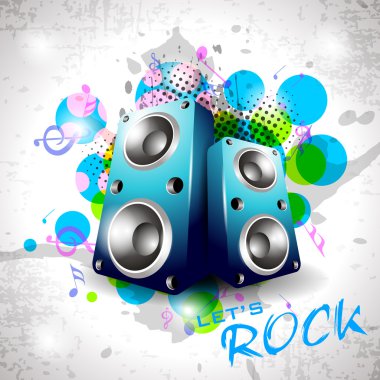 High bass music illustration clipart