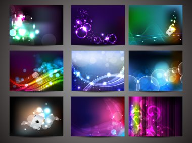 creative abstract background set, Editable vector illustration. clipart