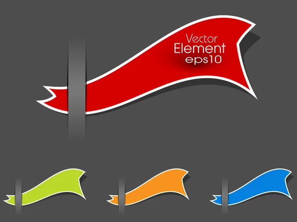Abstrakta element med elegant form i olika färger. vektor il — Stock vektor