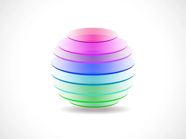 Icono abstracto globo colorido . — Vector de stock
