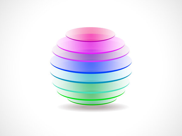 Abstract colorful globe icon.