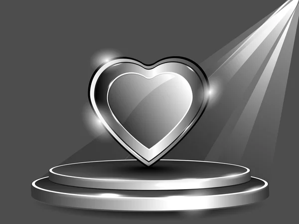 Cadre créatif isolé avec Heart ayant sur l'étagère d'affichage. Végétaux — Image vectorielle