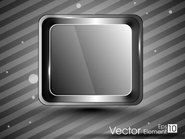 Černé a bílé lesklé vektorové prvky se na lineární pozadí — Stockový vektor