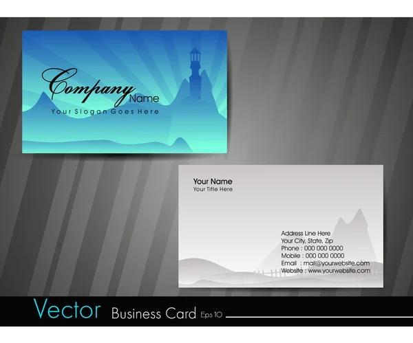Professzionális üzleti kártya beállítása. — Stock Vector