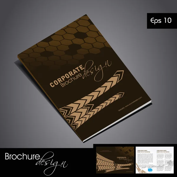 専門的なビジネスのベクトル ・企業パンフレットのデザイン — ストックベクタ