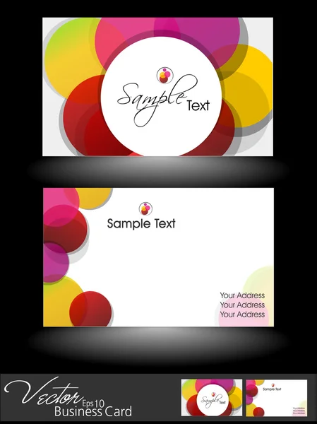 Abstrakt färgglada visitkort set, för mer visitkort av t — Stock vektor