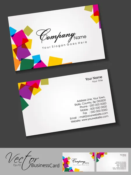 Abstract business card set, for more business card of this type — стоковый вектор