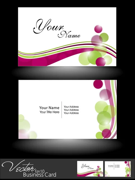 Abstract colorful business card set, for more business card of t — Stock Vector