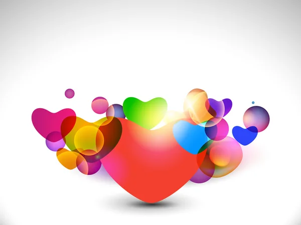 Transparent colorful hearts abstarct. eps10, vector illustration — Stock Vector