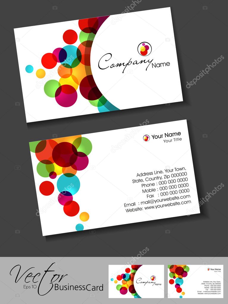 Abstract beautiful business card set, for more business card of