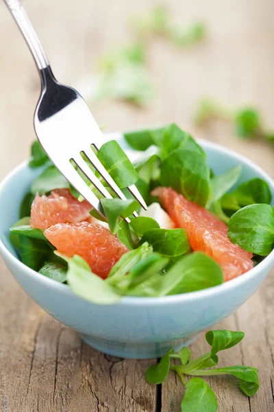 Fresh salad with grapefruit — Stock Photo, Image