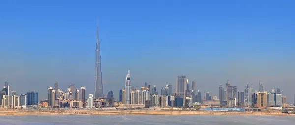 Panorama města Dubaj. centrum města, mrakodrapy — Stock fotografie