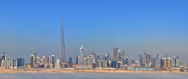 Панорама міста Дубай. Центру міста хмарочосів Ліцензійні Стокові Фото