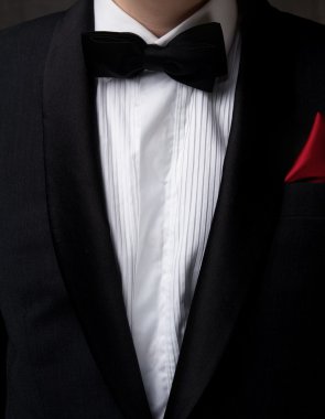 Man wearing tuxedo clipart