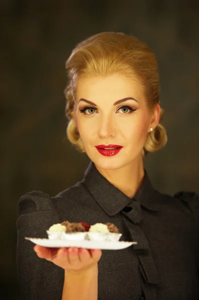 Retro kadın tatlılar — Stok fotoğraf