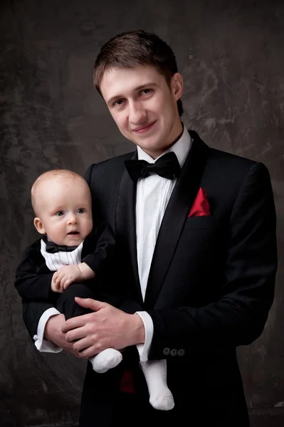 Otec se svým synem — Stock fotografie