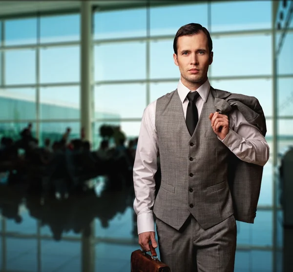 Man with a briefcase Stock Photo