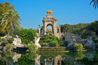 Fountain in a Parc de la Ciutadella, Barcelona clipart