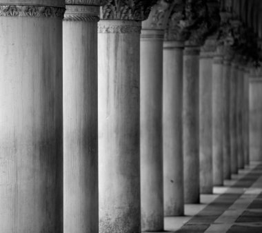 Column gallery in Venice clipart