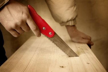 Cutting wood furniture clipart