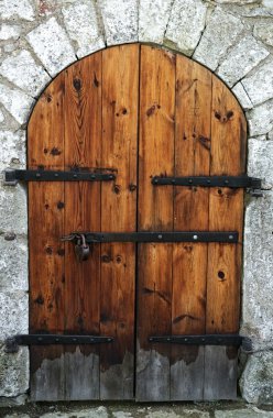 Old wooden door clipart