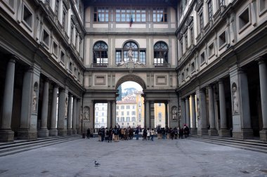 Uffizi gallery in Florence, Italy. clipart