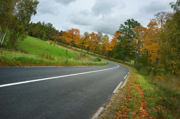 Carretera en paisaje de otoño. — Stockfoto