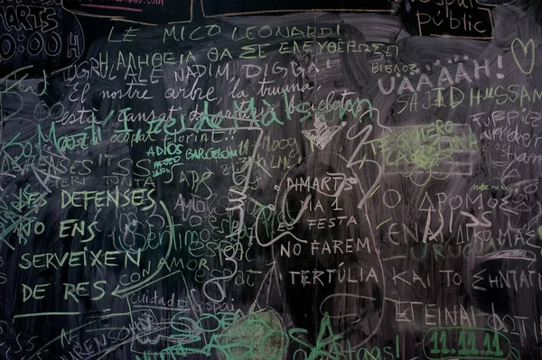 Chalkboard with writings — Stock Photo, Image
