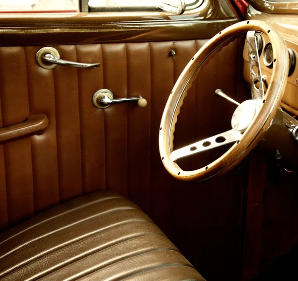 Vintage autó belső. — Stock Fotó