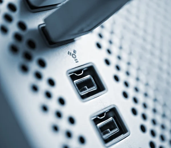 Usb and firewire connection ports. — Stock Photo, Image