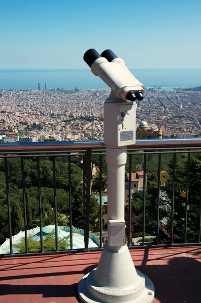 Panorámás kilátás Barcelona város — Stock Fotó