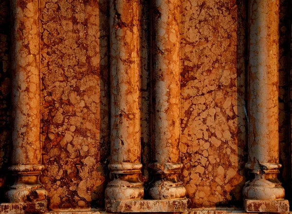 Marble wall with columns — Stock Photo, Image