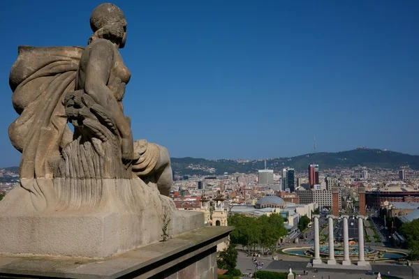 Vacker utsikt över barcelona city — Stockfoto