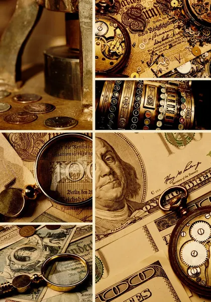 Collage di denaro — Foto Stock