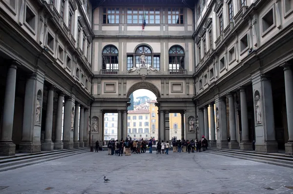 Галерея Уффици во Флоренции, Италия . — стоковое фото