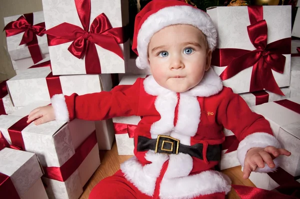 Weihnachtsmann-Baby — Stockfoto