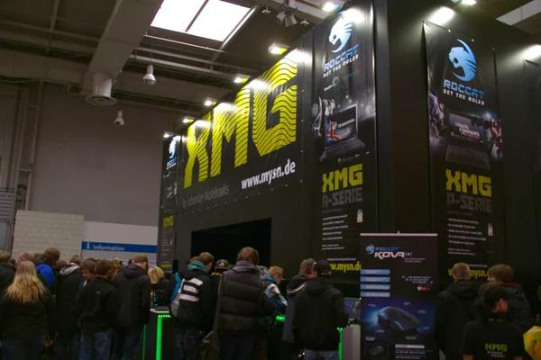 HANNOVER, GERMANY - MARCH 5: stand of the XMG on March 5, 2011 in CEBIT com — Stock Photo, Image