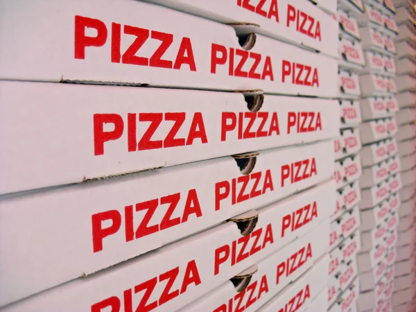 stock image Stack of pizza boxes