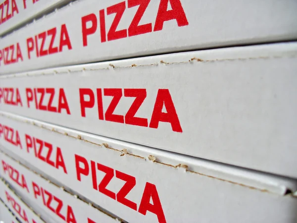 stock image Stack of pizza boxes