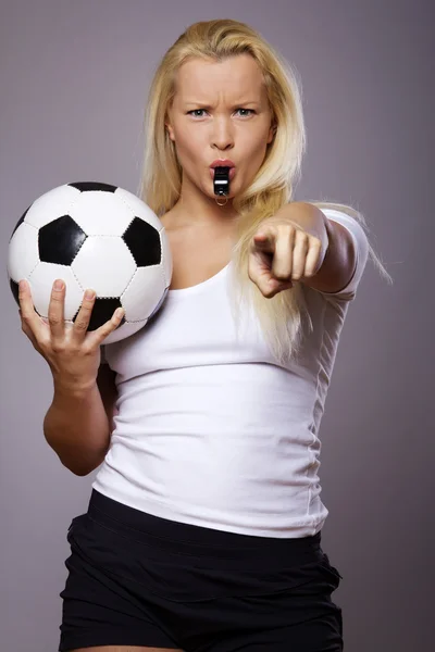 Image of woman with ball — Stock Photo, Image