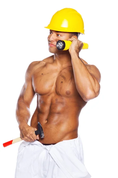 Image of young muscular foreman — Stock Photo, Image
